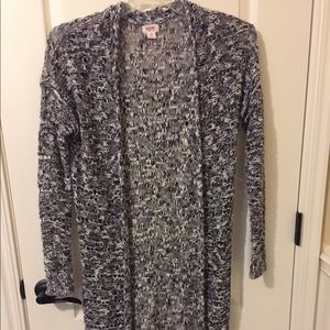 Black and White Knitted Cardigan